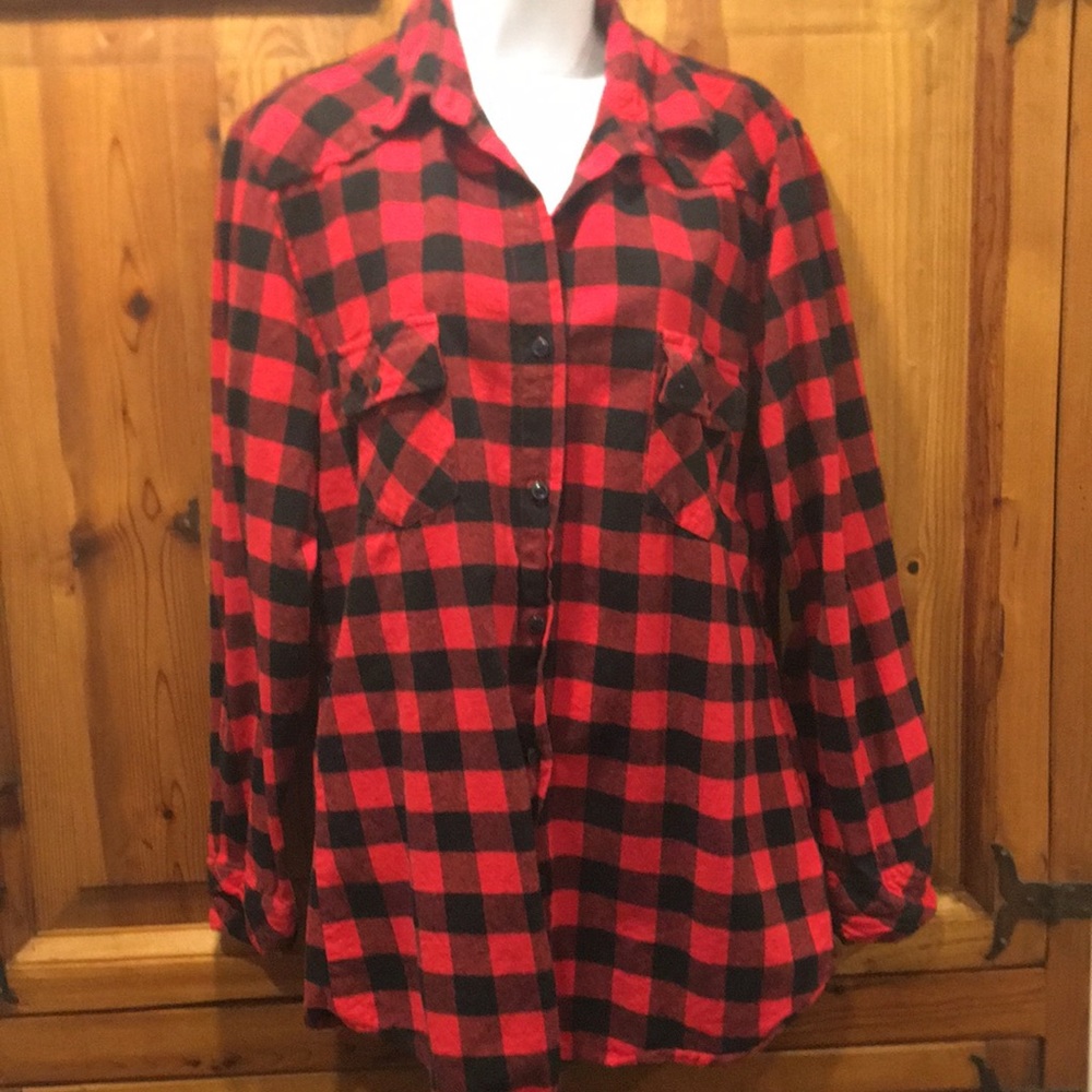 Matchstick Argus Buffalo Check Flannel Shirt, Size Large